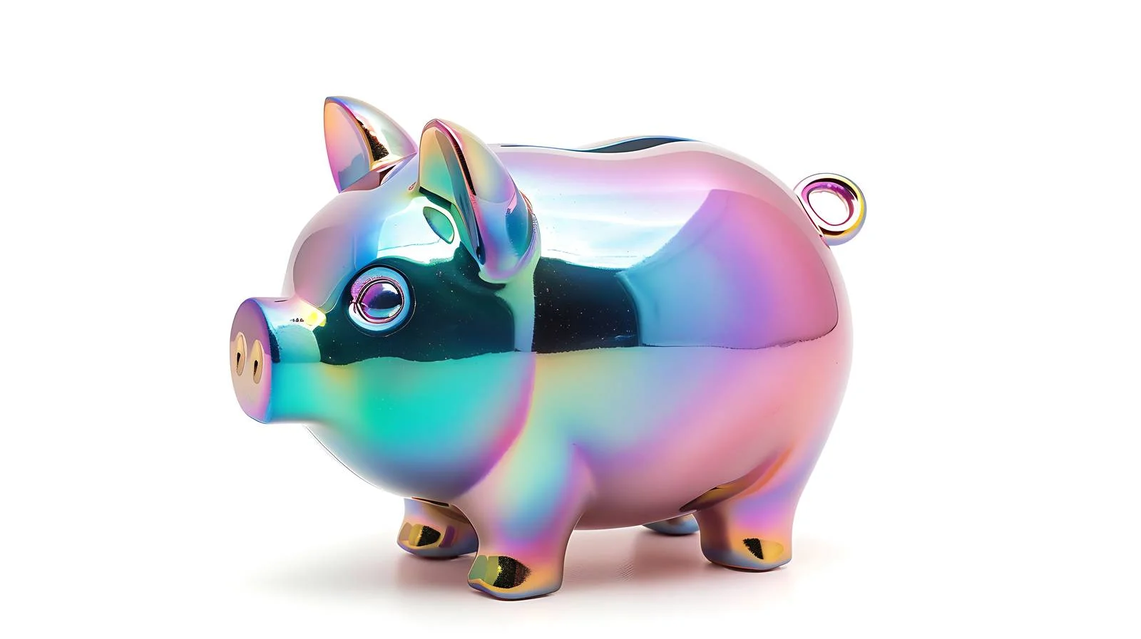 Vibrant Holographic Piggy Bank — free download from Dotvec