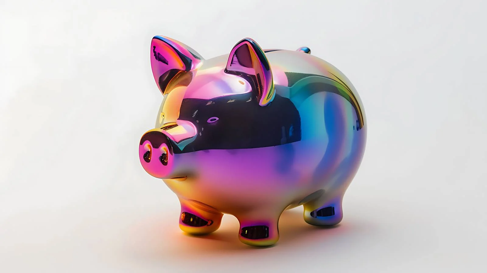 Vibrant Holographic Piggy Bank — free download from Dotvec