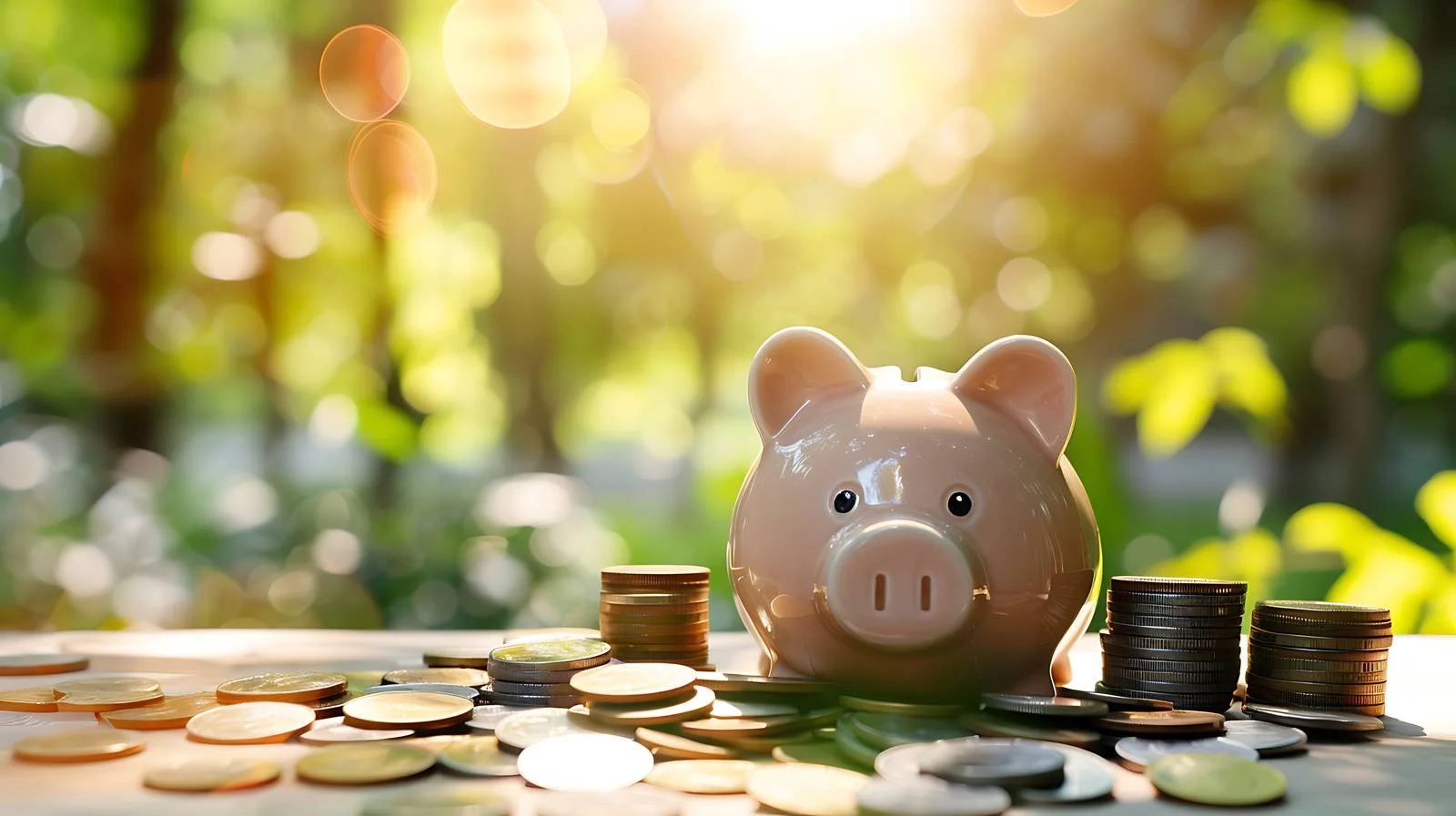 Financial Savings Concept on Blurred Background — free download from Dotvec