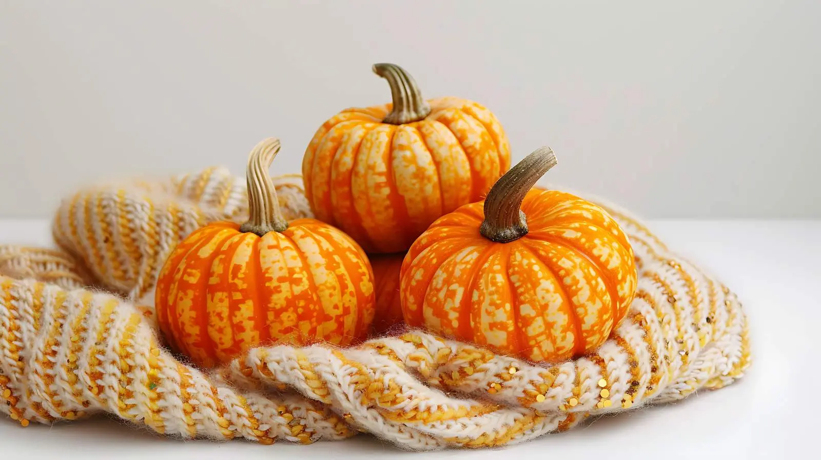 Cute Decorative Pumpkins in Women's Pullover – free wearable art image from Dotvec
