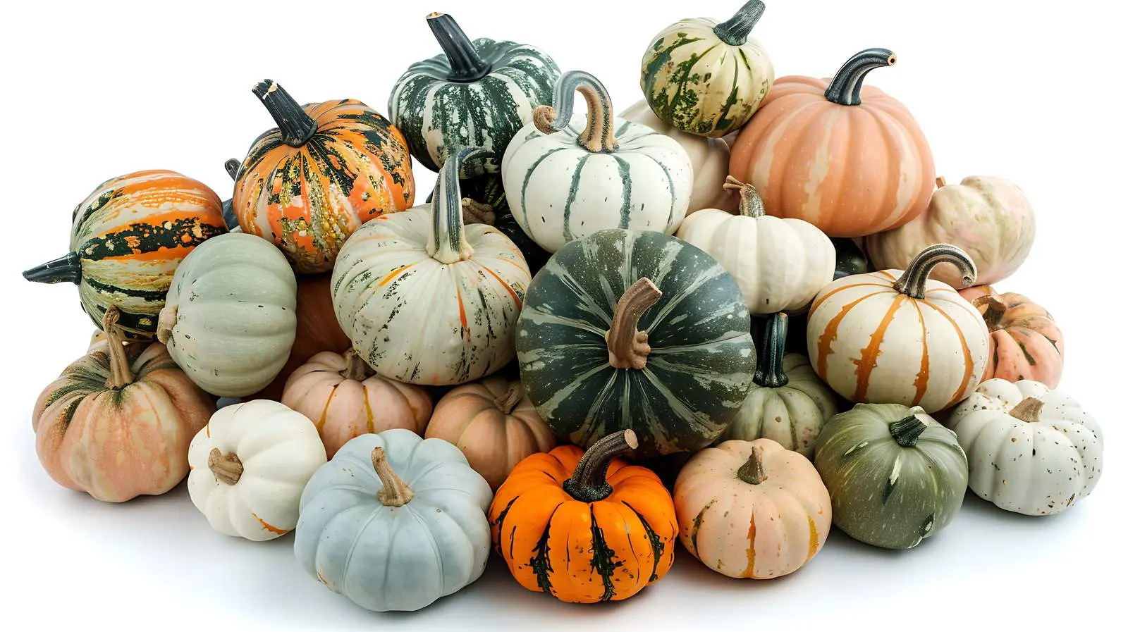 Harvested Orange and White Pumpkins at Farmers Market — free download from Dotvec