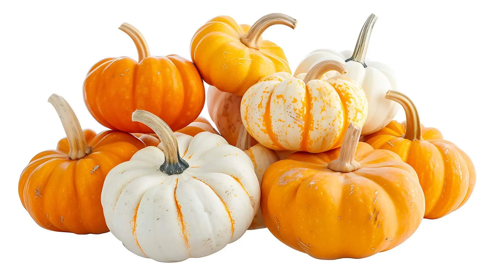 Harvested Orange Pumpkins Piled at Farmers Market – free market produce image from Dotvec