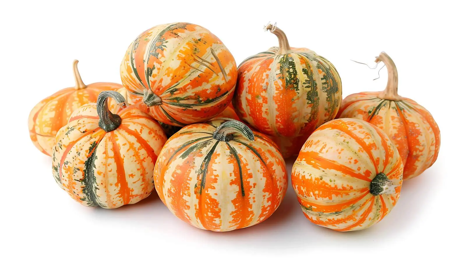 Harvested Striped Pumpkins Pile at Farmers Market — free download from Dotvec