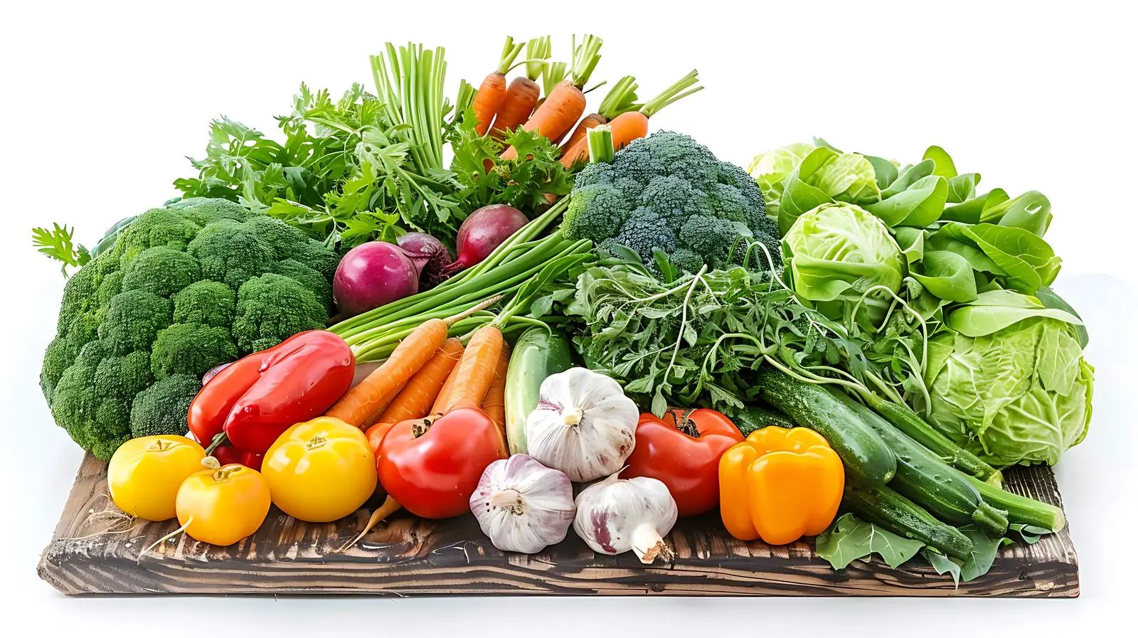 Organic Vegetables on Wooden Table — free download from Dotvec