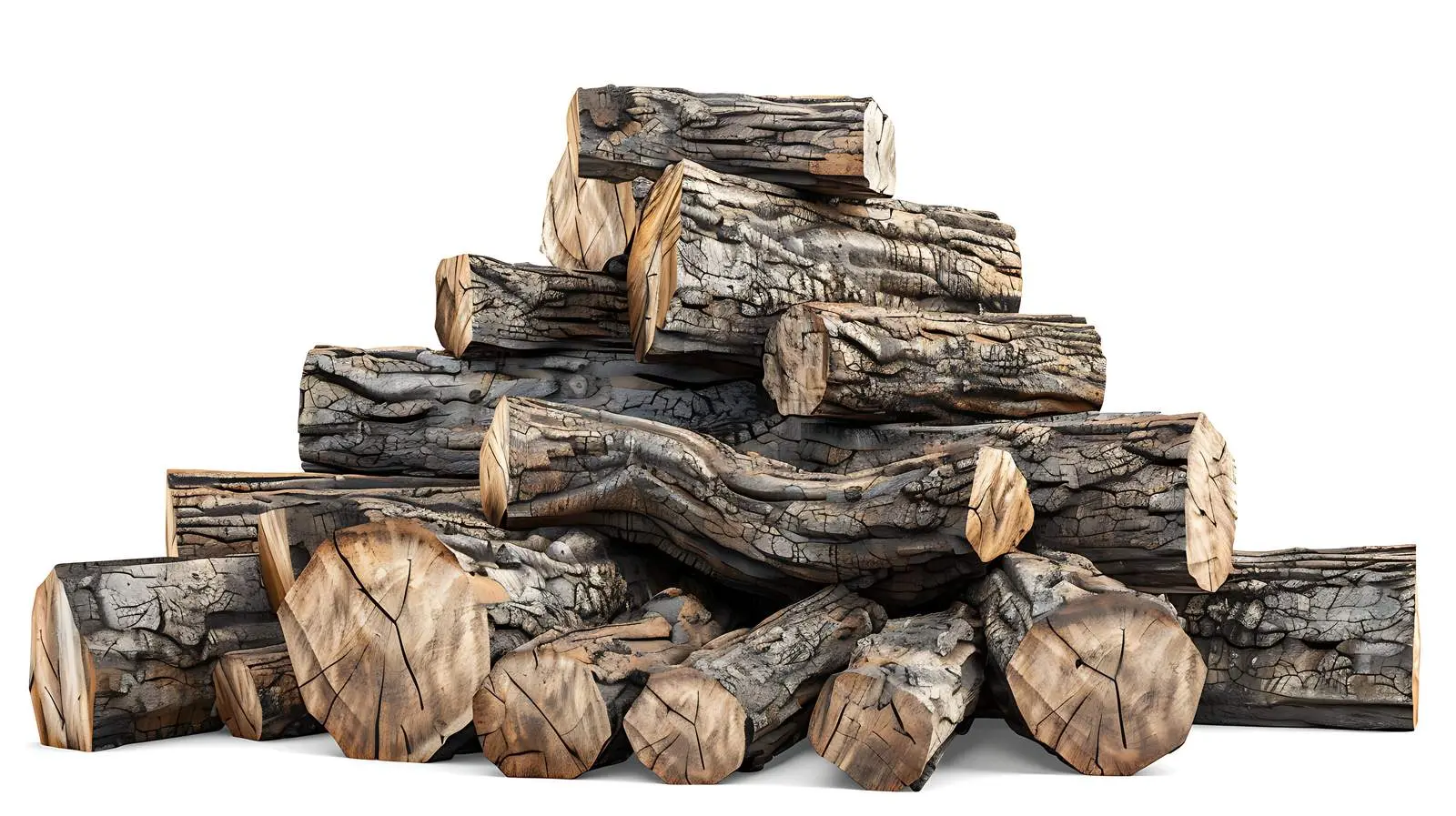 Stack of Wood Logs and Stumps on White Background — free download from Dotvec
