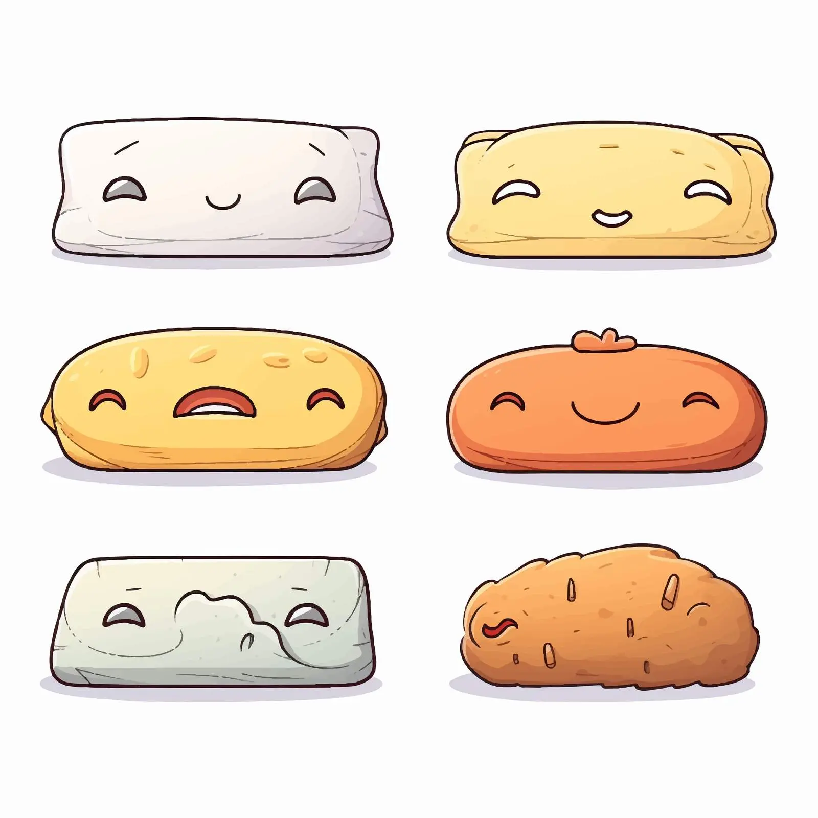 Cartoon Pillow Line Vector Illustration — free download from Dotvec