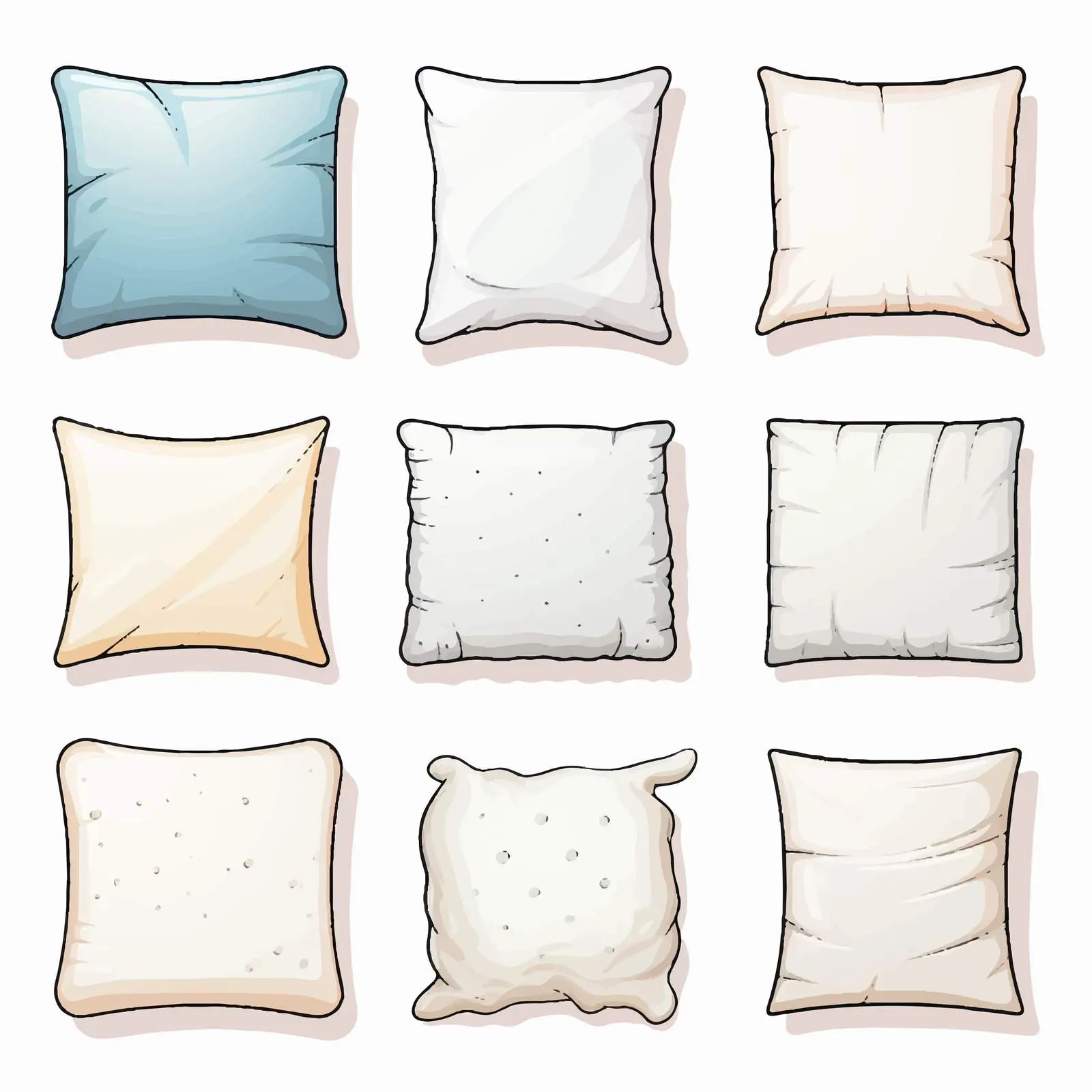 Pillow Line Vector Illustration on White Background — free download from Dotvec