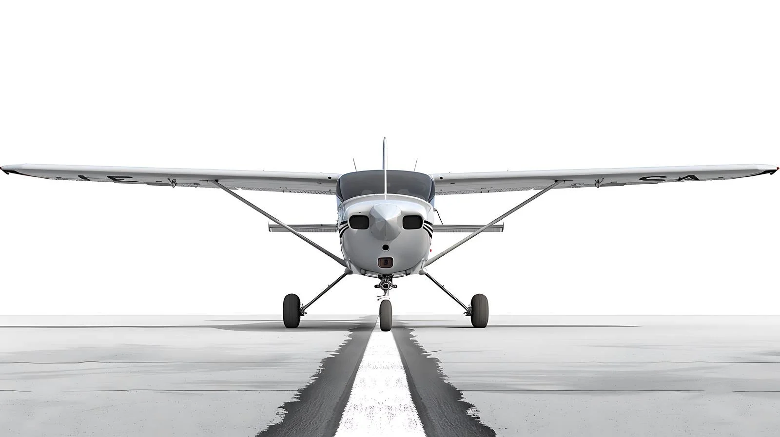 Pilot maneuvers small aircraft to runway for takeoff — free download from Dotvec