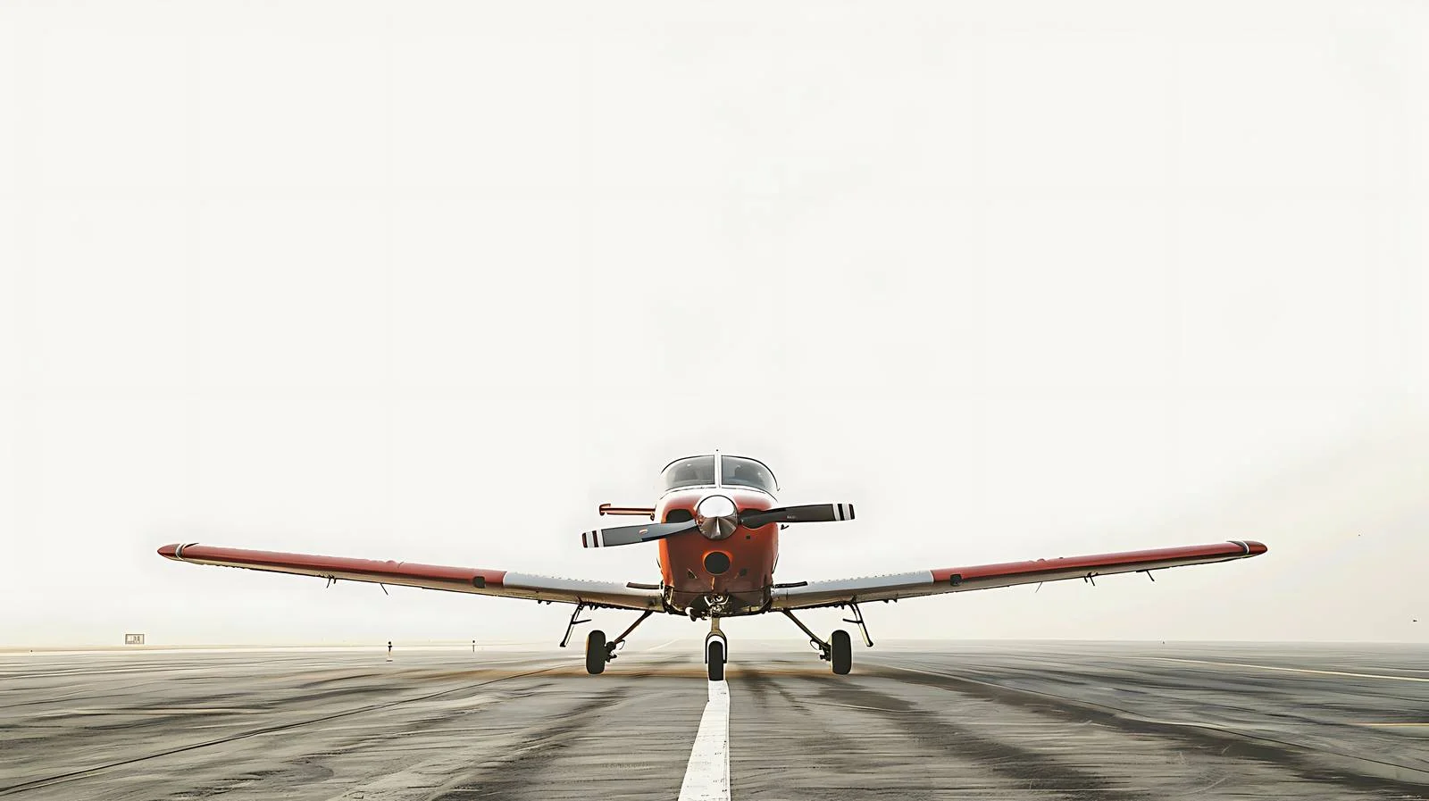 Pilot maneuvers small plane for takeoff — free download from Dotvec