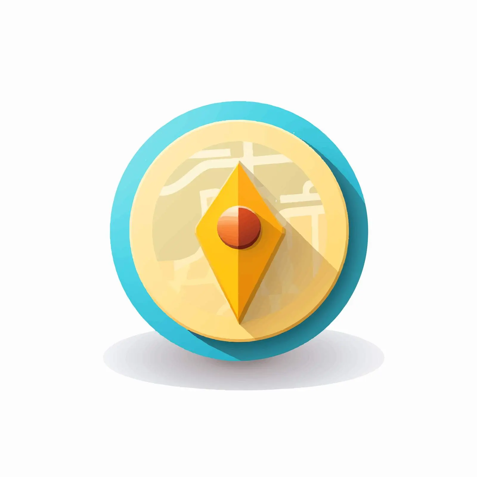 Isolated Cartoon Pin Icon for Location Searching — free download from Dotvec