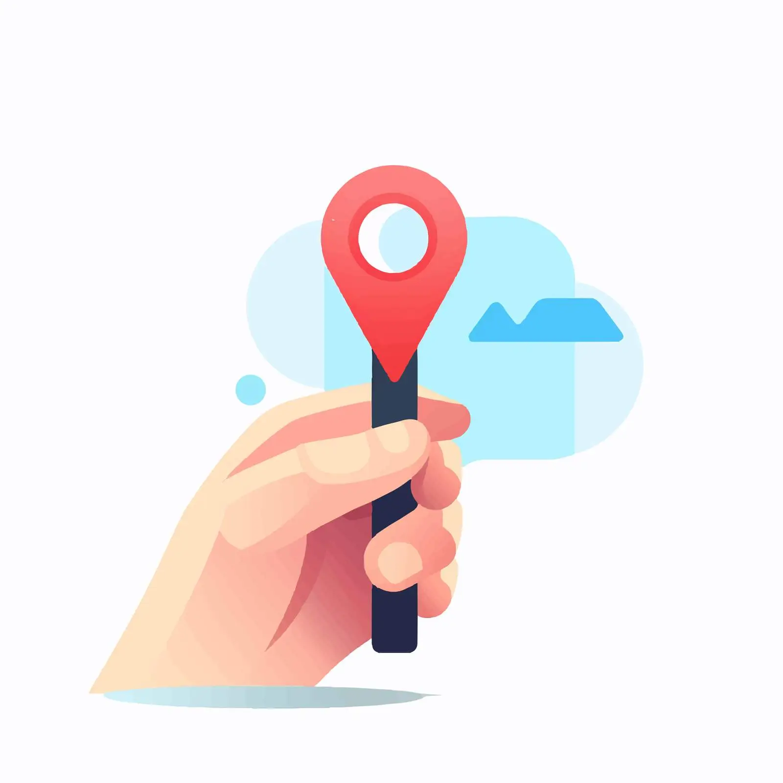 Hand Holding Map Pointer Icon Vector — free download from Dotvec