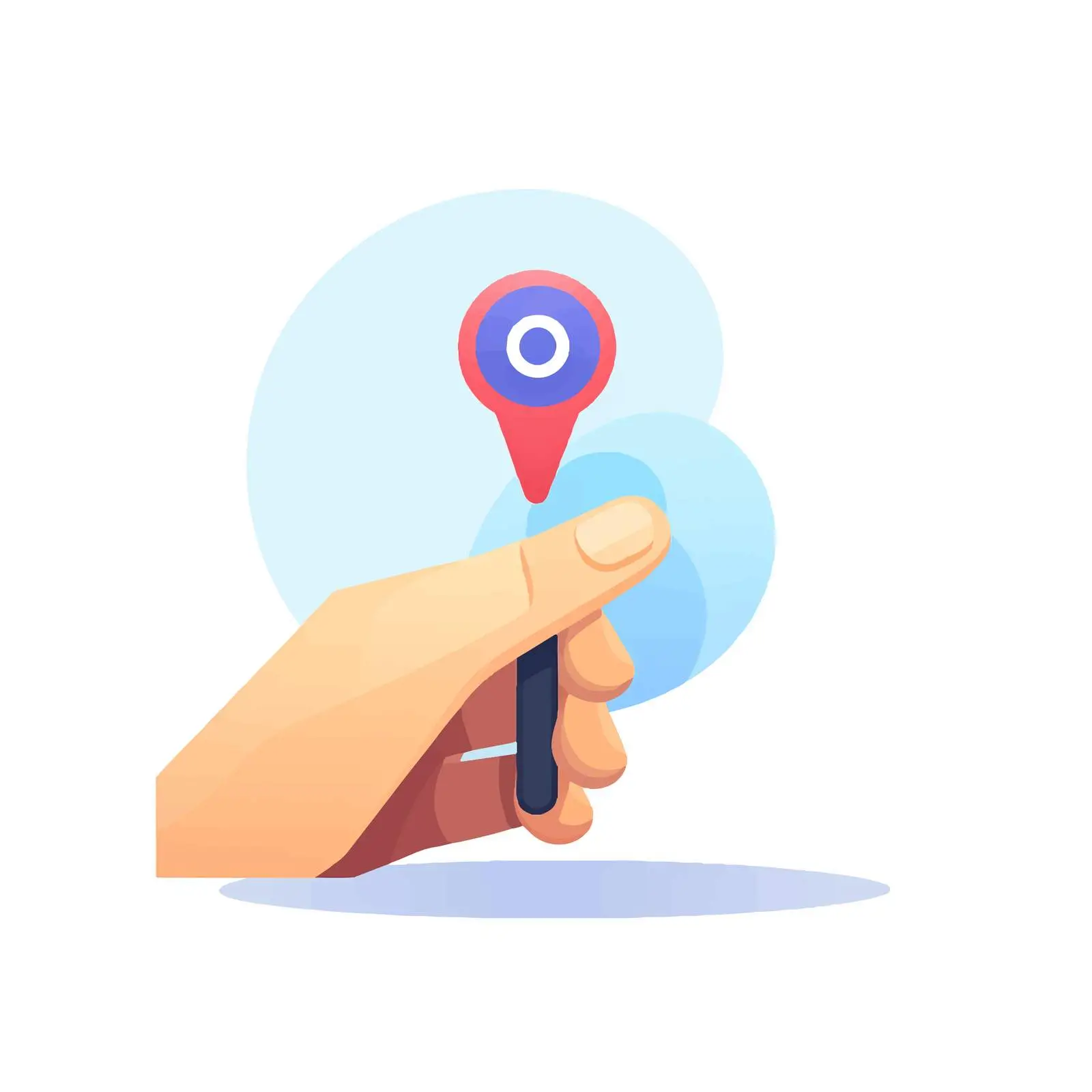Location Marker Icon in Hand for Maps — free download from Dotvec
