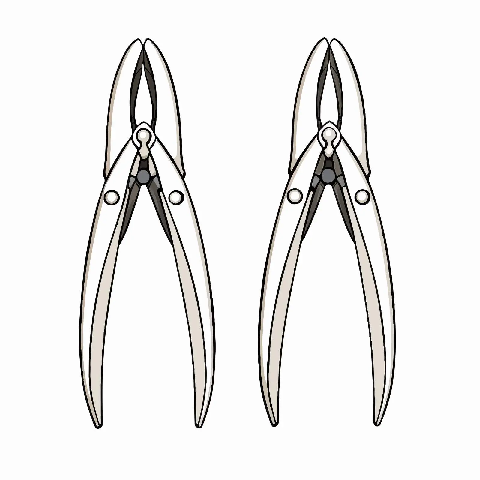 Outline Vector Illustration of Pincers – free pincers icon image from Dotvec