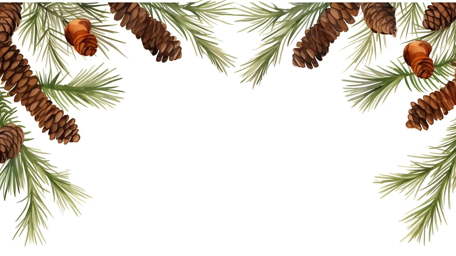 Pine Tree Cones Frame Isolated Image — free download from Dotvec