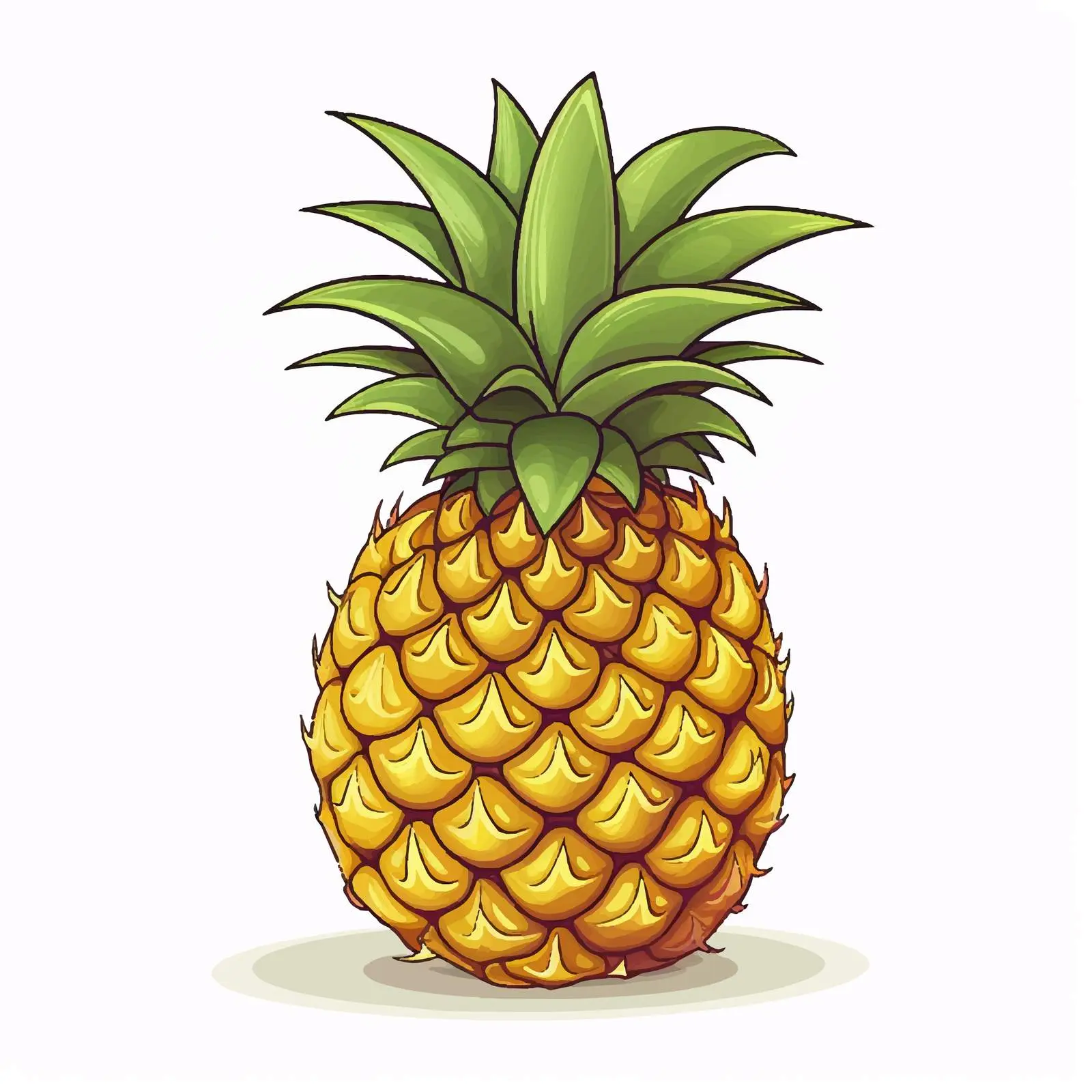 Vector Pineapple Illustration on White Background — free download from Dotvec