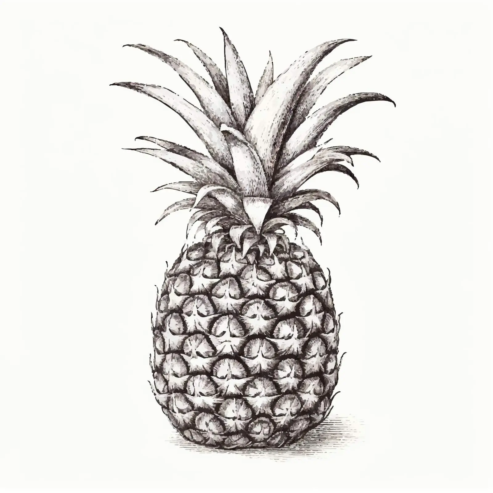 Vintage Pineapple Sketch Vector Art — free download from Dotvec