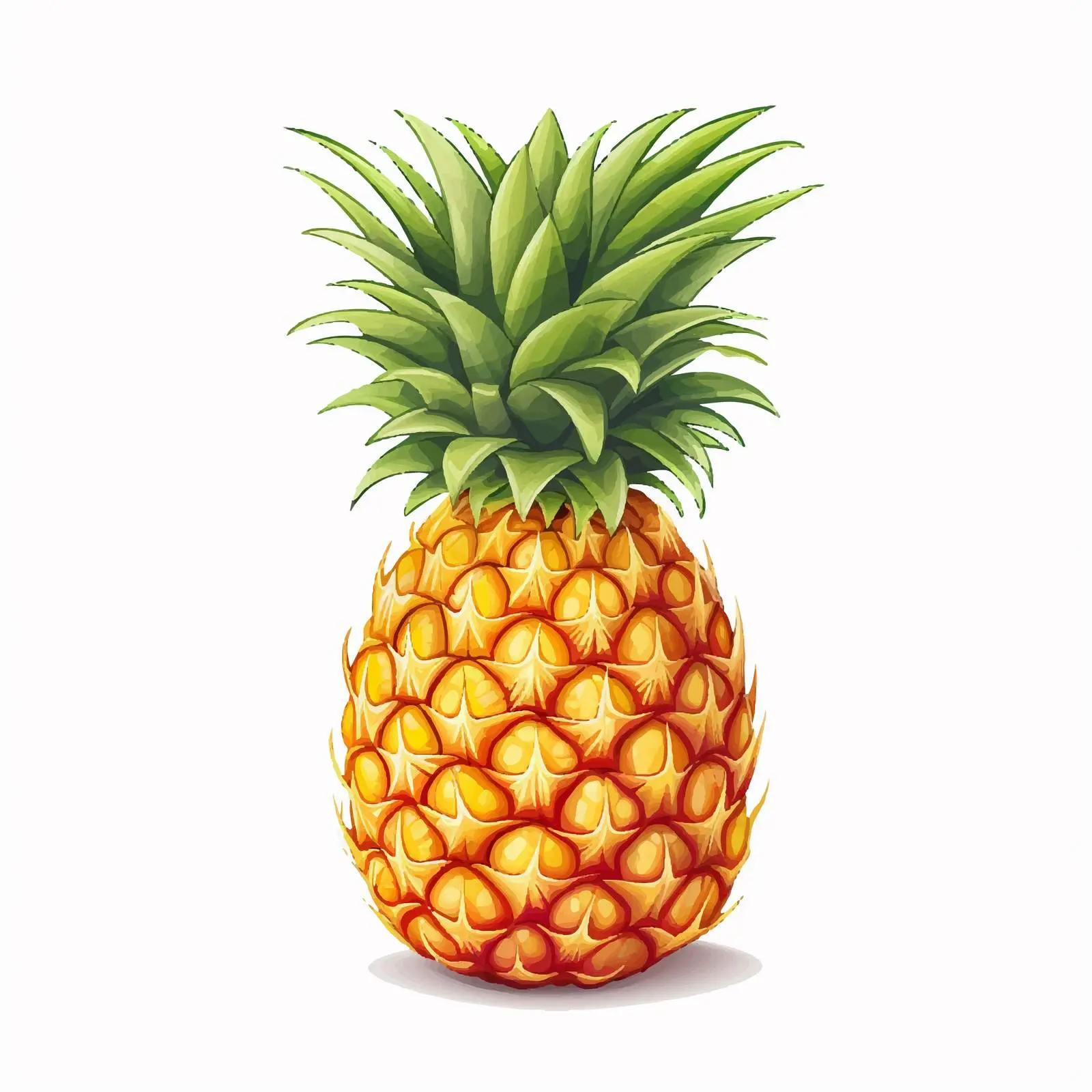 Isolated Pineapple Vector Illustration on White Background — free download from Dotvec