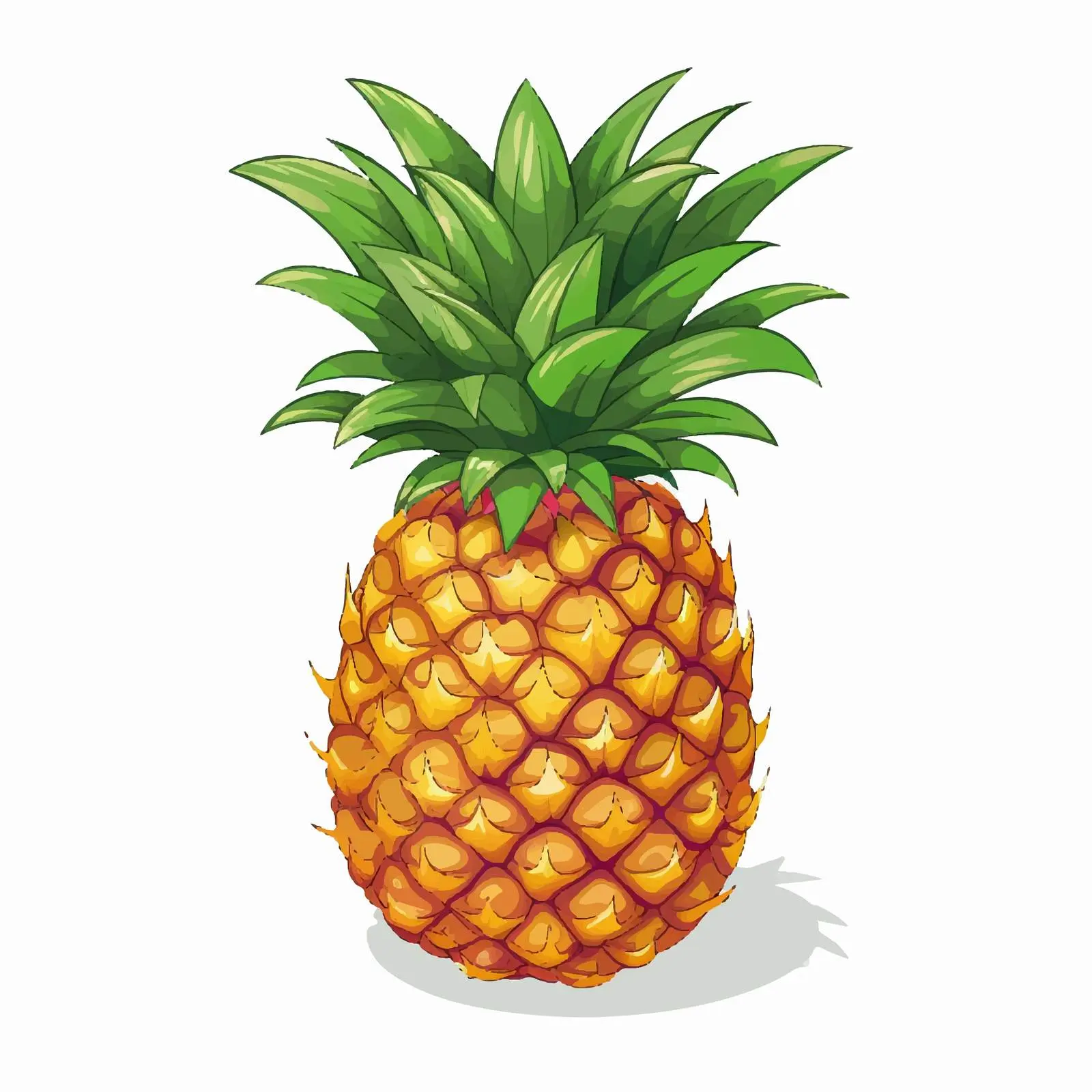 Pineapple Vector Illustration on White Background — free download from Dotvec