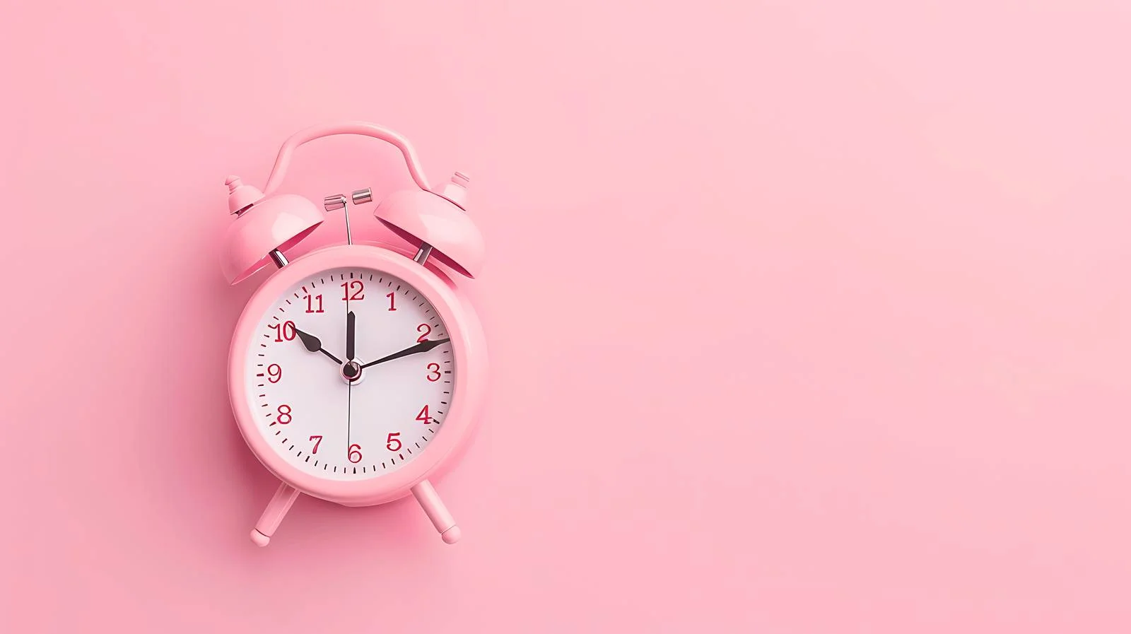 Elegant Pink Alarm Clock on Pastel Background — free download from Dotvec