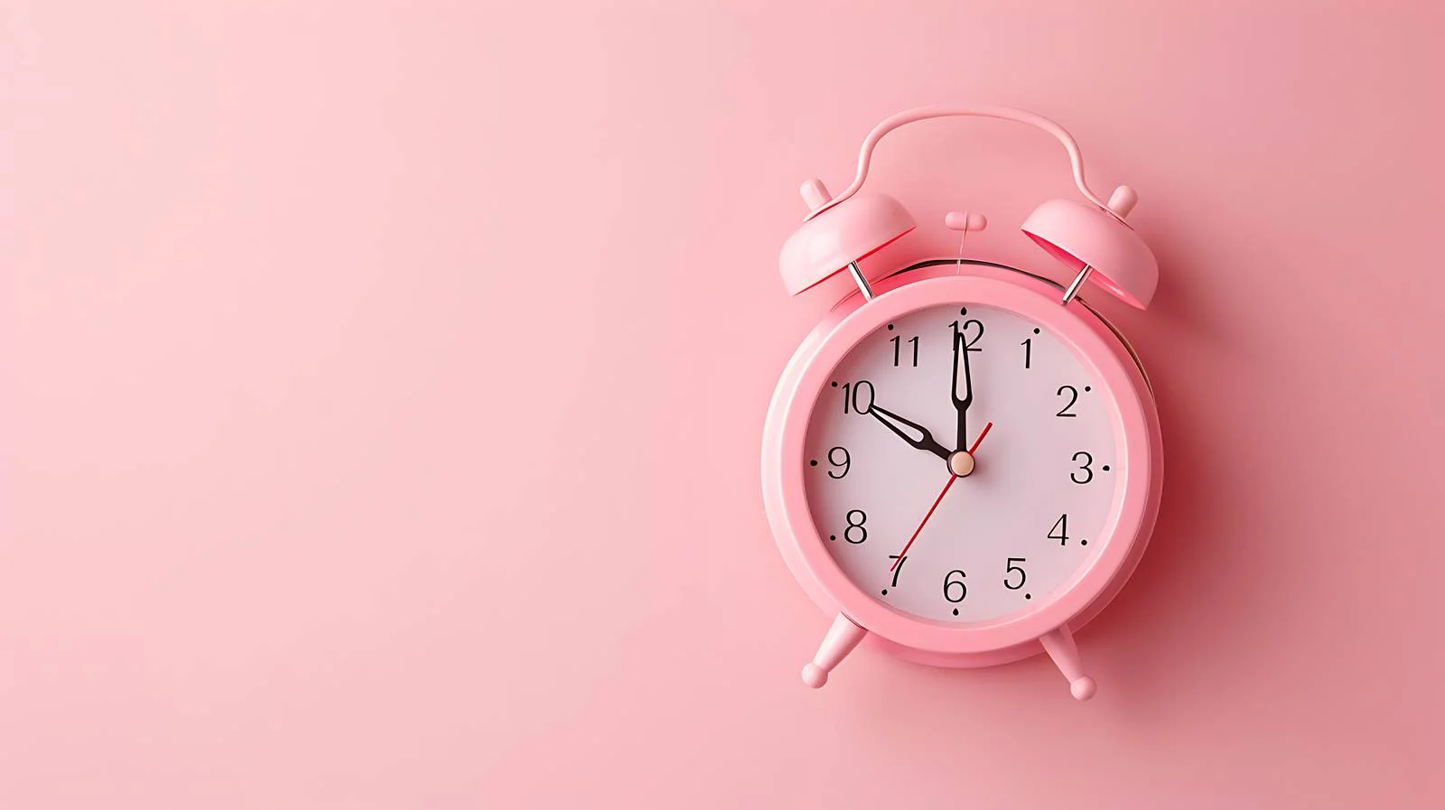 Elegant Pink Alarm Clock on Soft Background — free download from Dotvec