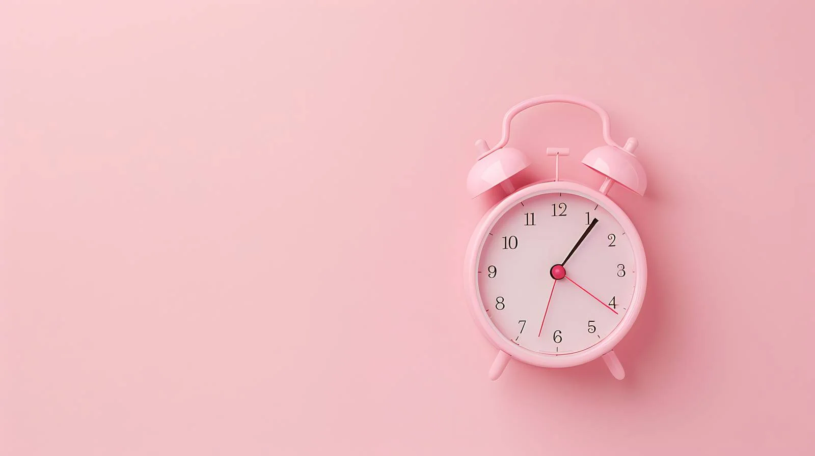 Elegant Pink Alarm Clock on Pastel Background — free download from Dotvec