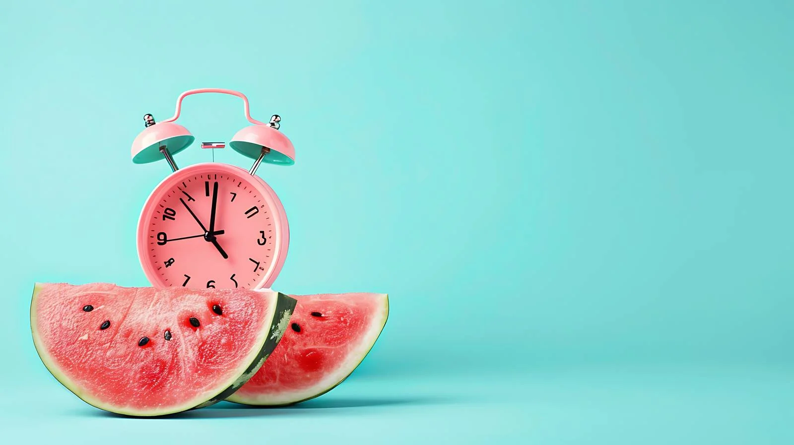 Vibrant Mini Alarm Clock with Watermelon — free download from Dotvec