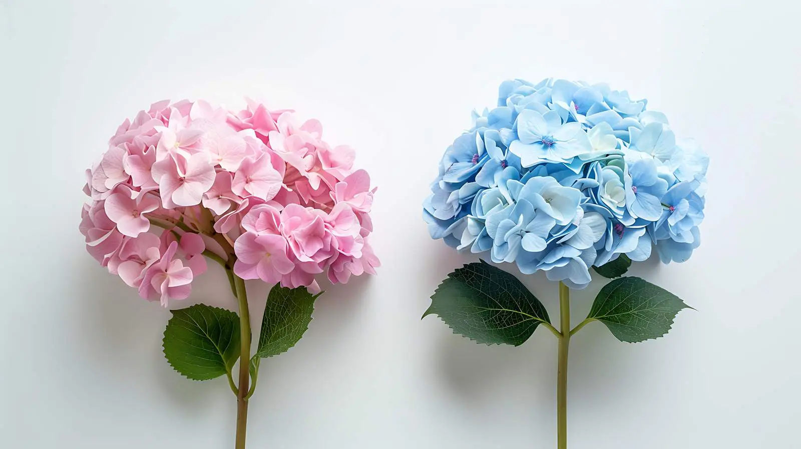 Pastel Hydrangea Bouquets on White Background — free download from Dotvec