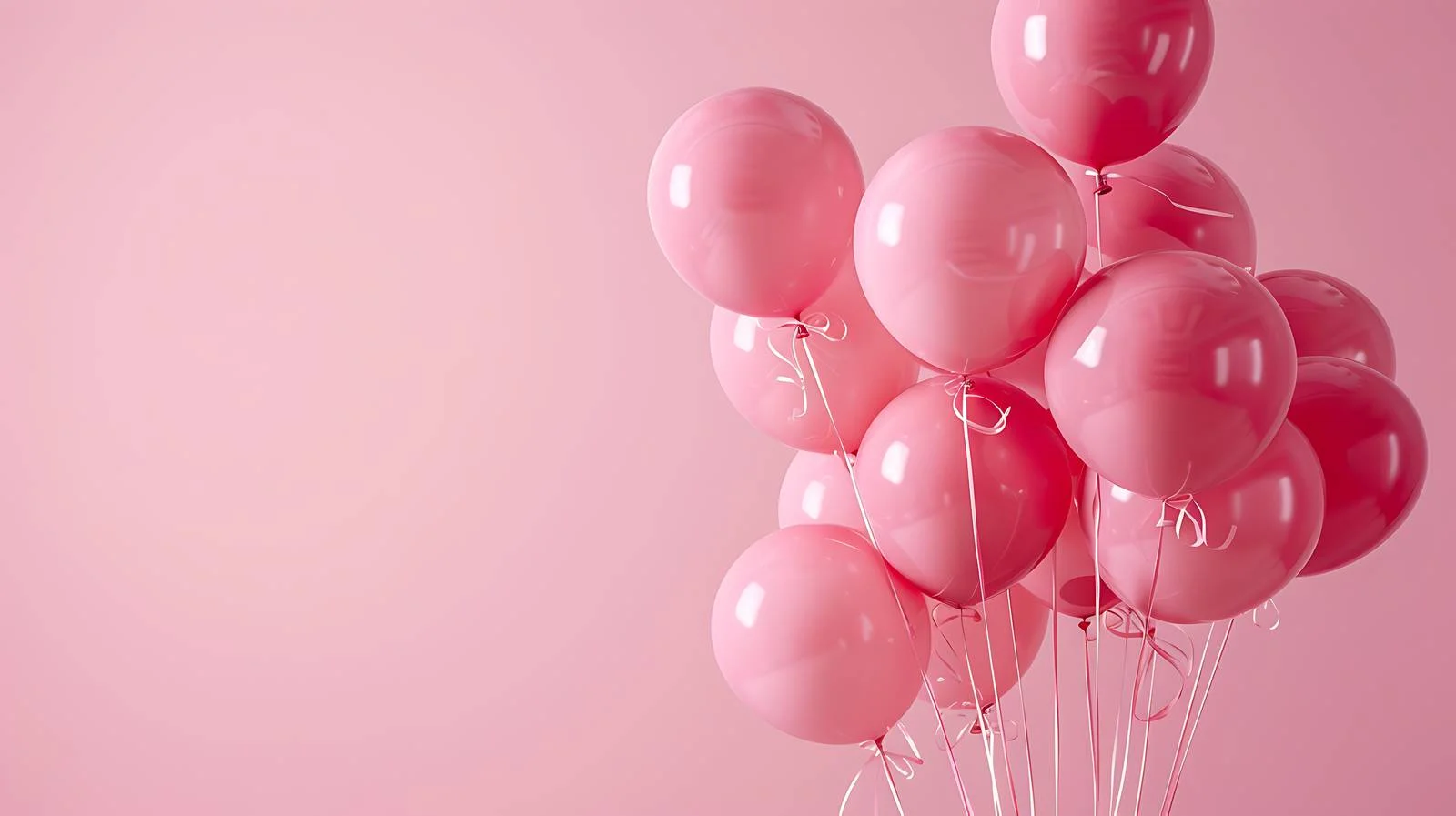 Pink Balloons on Pink Background Product — free download from Dotvec