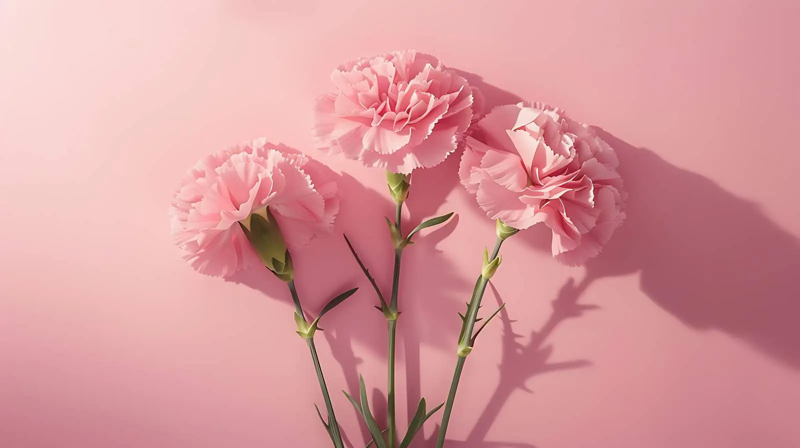 Bouquet of Pink Carnation Flowers on Pastel Background – free flower decoration image from Dotvec