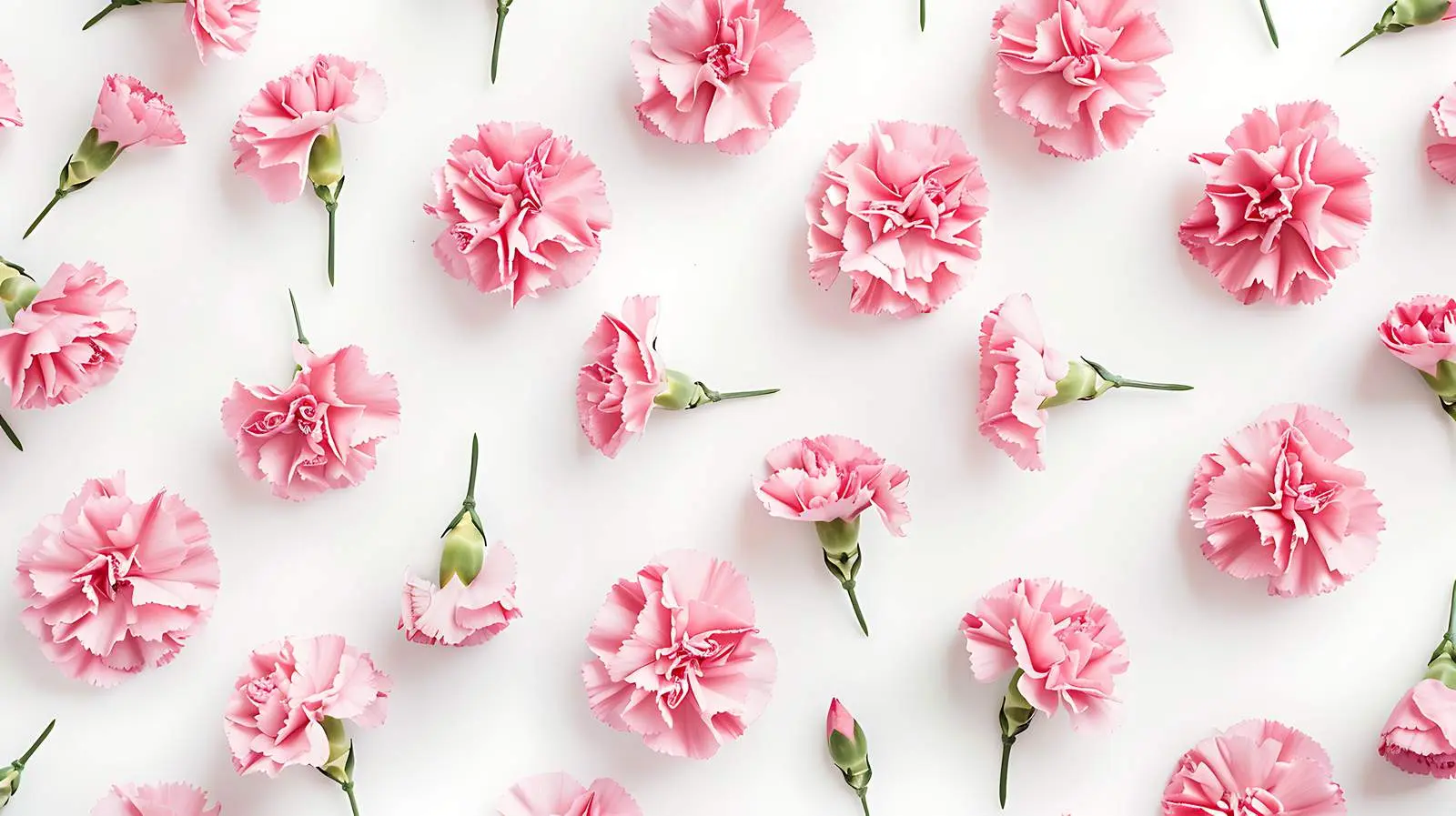 Pink Carnation Bouquet on Minimal Background – free flower aesthetics image from Dotvec