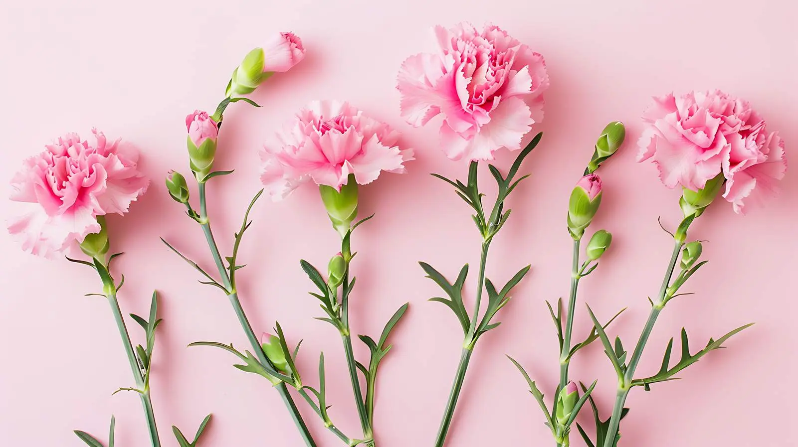 Delicate Pink Carnations on Soft Pastel Background – free soft pink image from Dotvec