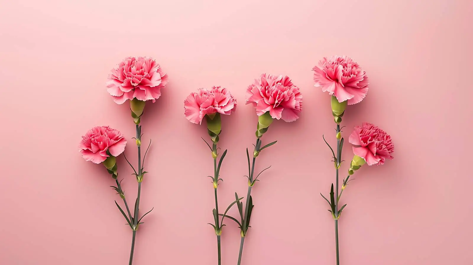Pink Carnation Flowers on Pastel Background — free download from Dotvec