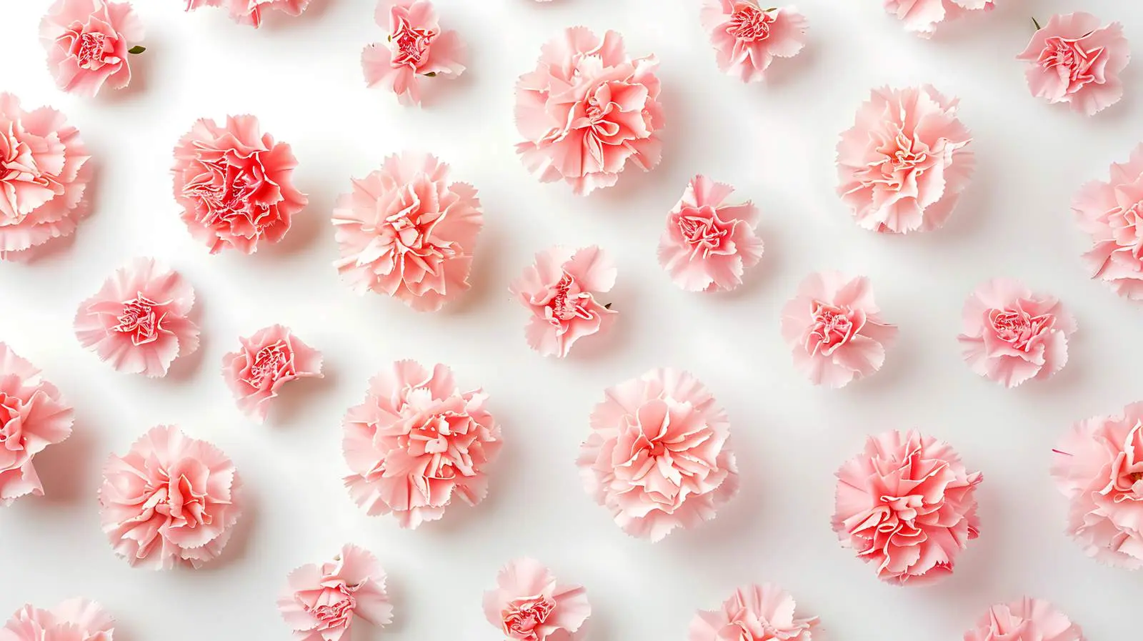 Flat Lay Pink Carnation Flower Background Pattern — free download from Dotvec