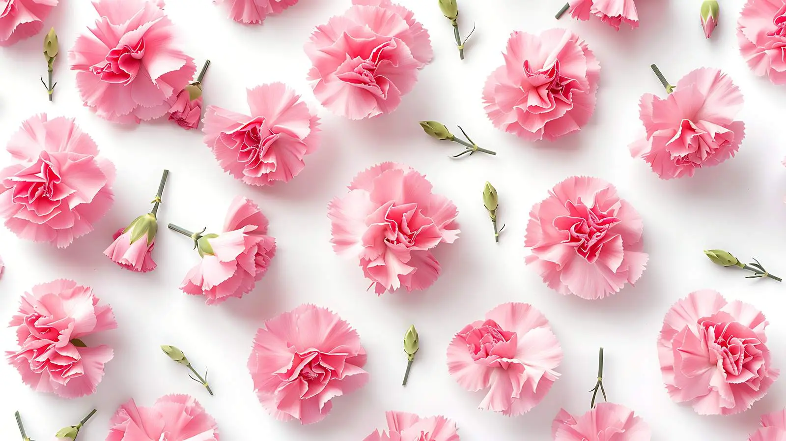 Pink Carnation Flowers Pattern Background — free download from Dotvec
