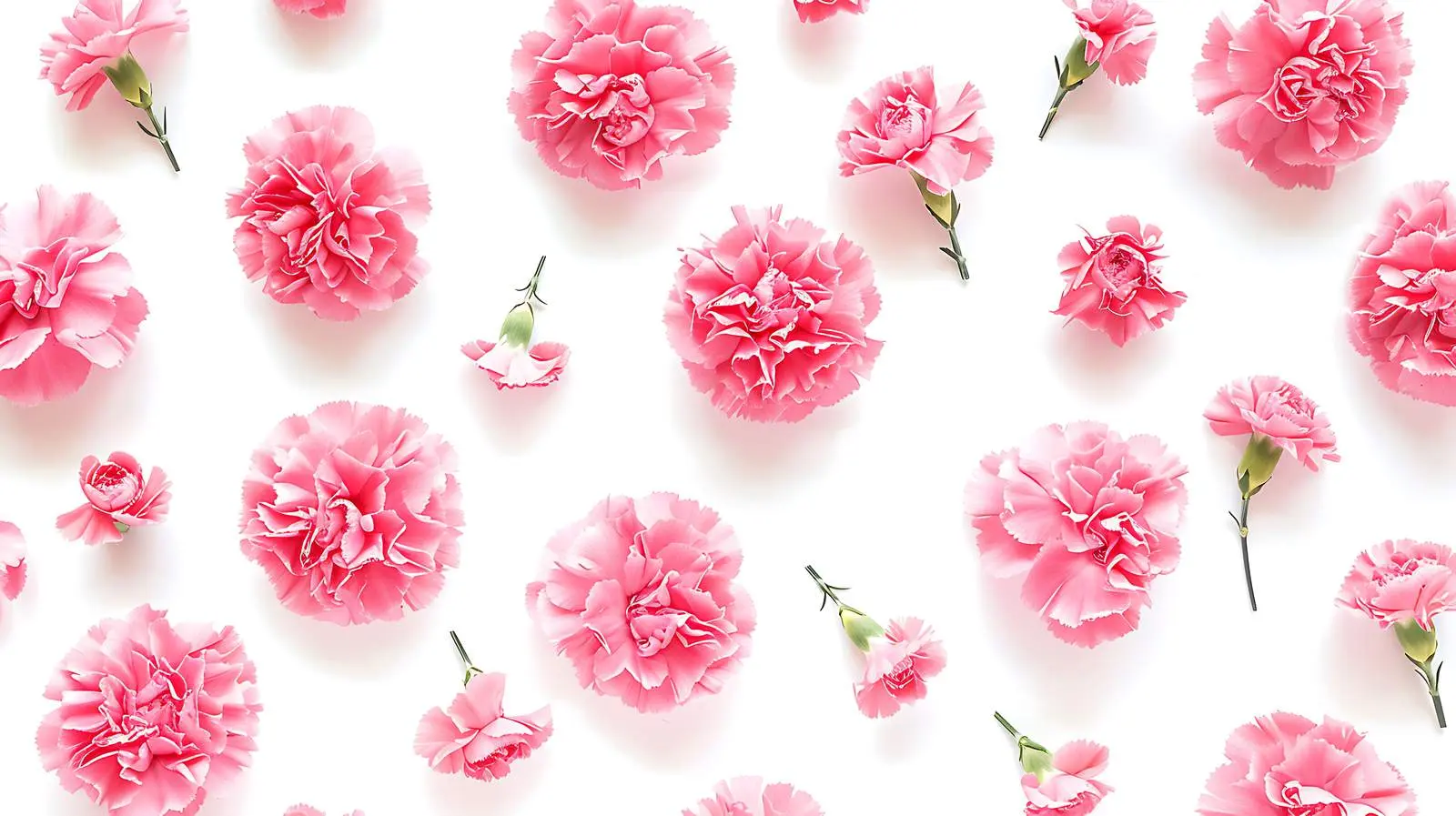 Flat Lay Pink Carnation Flower Pattern Background — free download from Dotvec