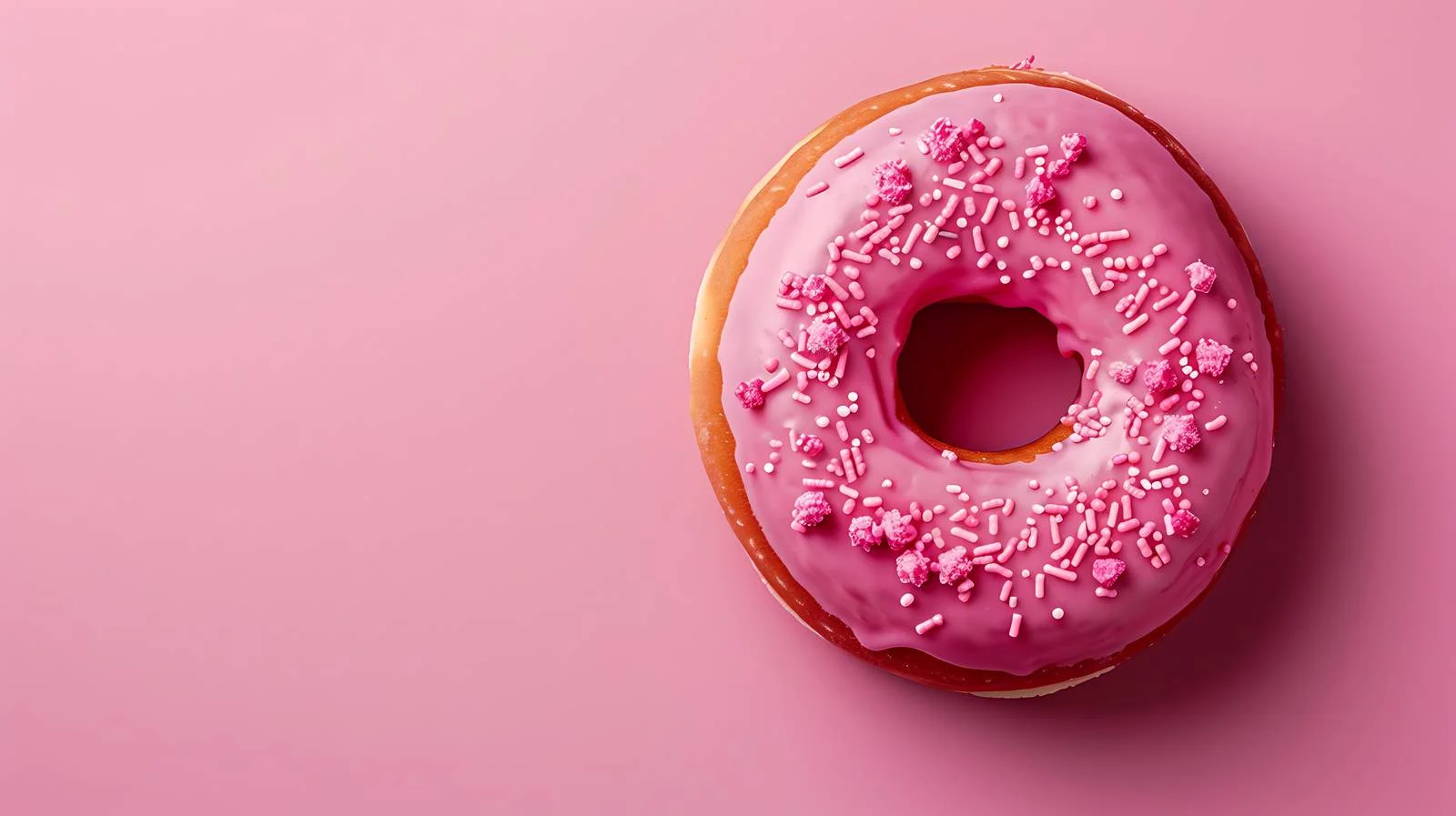 Vibrant Pink Donut Sweet Decoration — free download from Dotvec
