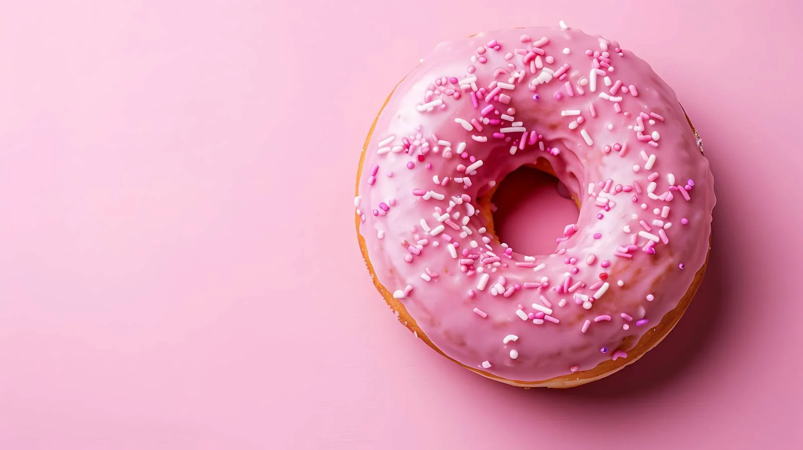 Sweet Pink Donut on Bright Background — free download from Dotvec