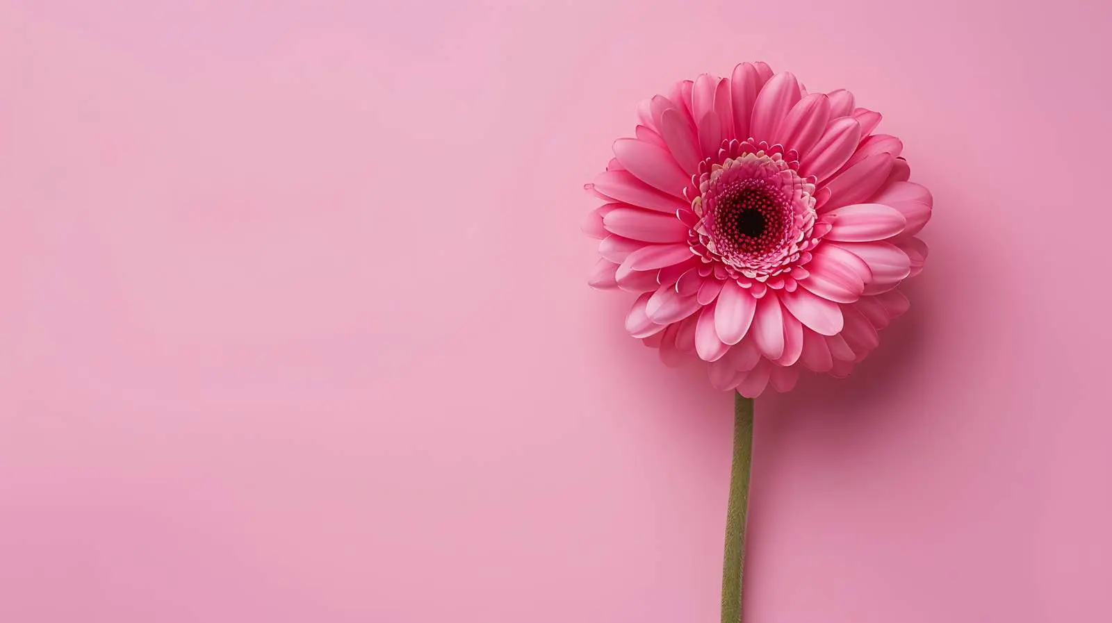 Minimalist Pink Gerber Flower on Soft Pink Background – free soft pink image from Dotvec