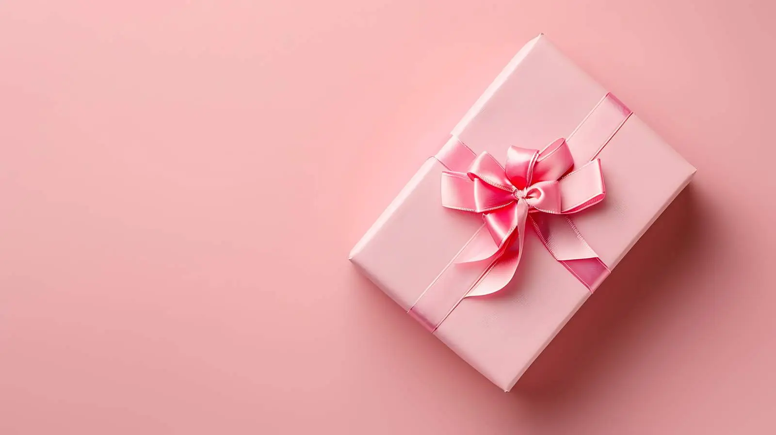Elegant Pink Gift Box on Soft Pink Background — free download from Dotvec