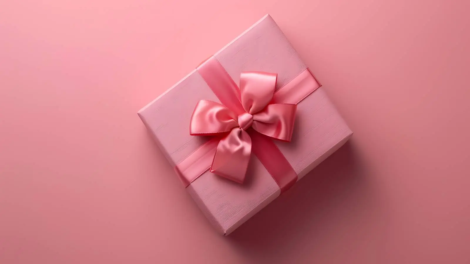 Pink Gift Box on Pink Background — free download from Dotvec