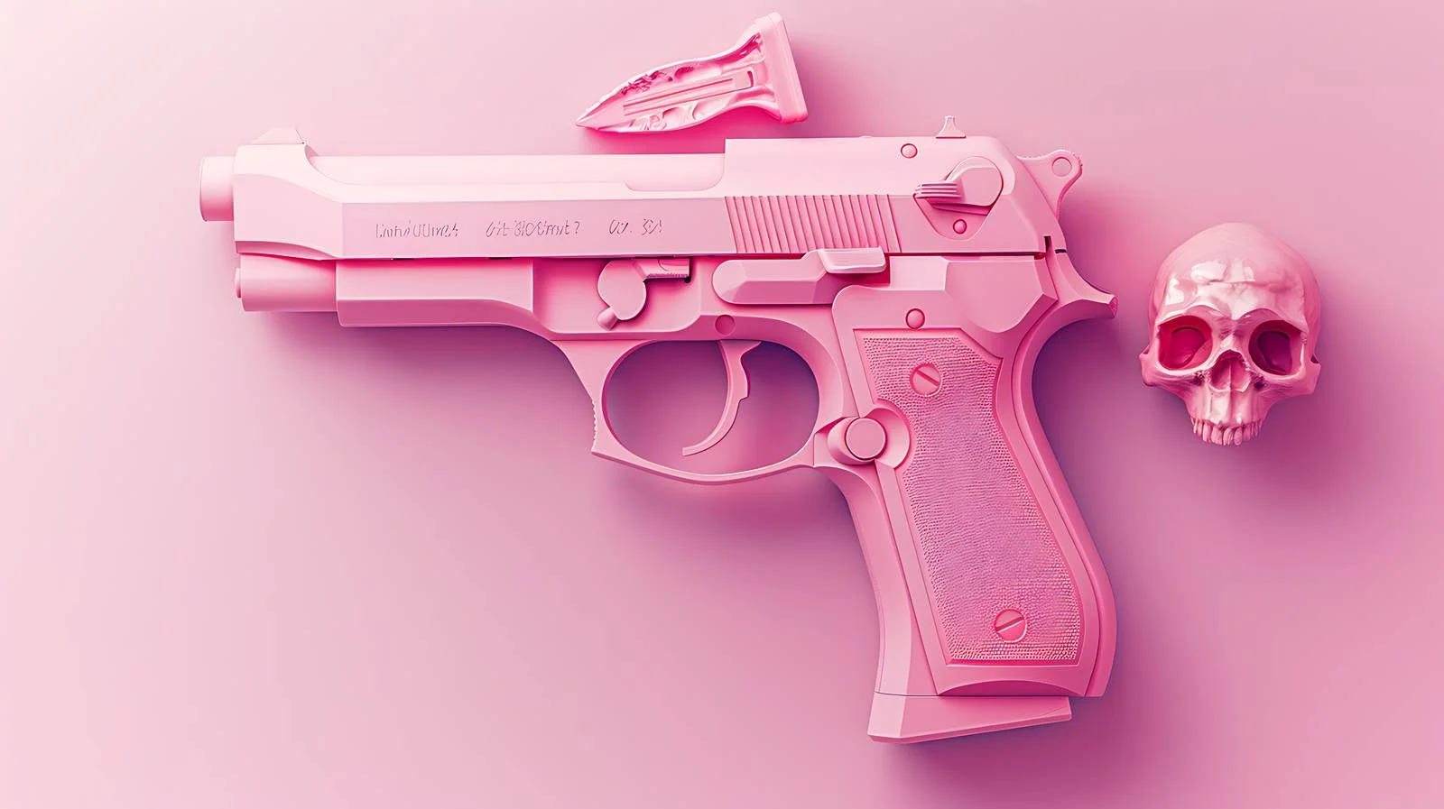 Pink Gun on Pink Pastel Background – free 32 image from Dotvec