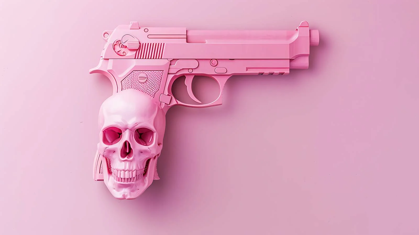 Pink Handgun on Pink Pastel Background — free download from Dotvec