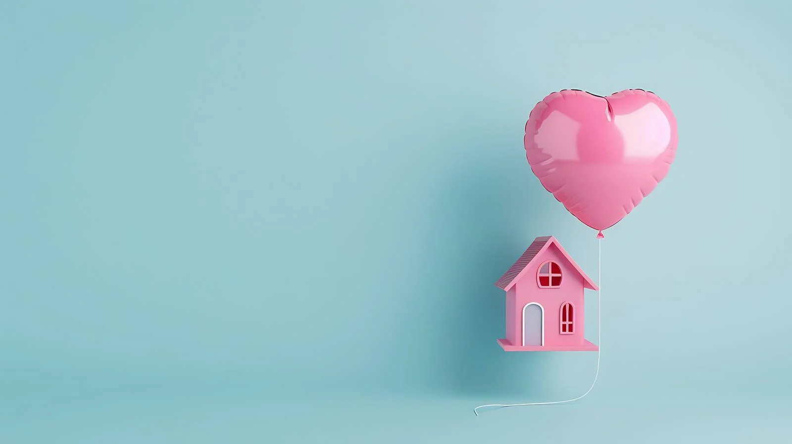 Charming Heart Balloon Over Blue Background — free download from Dotvec