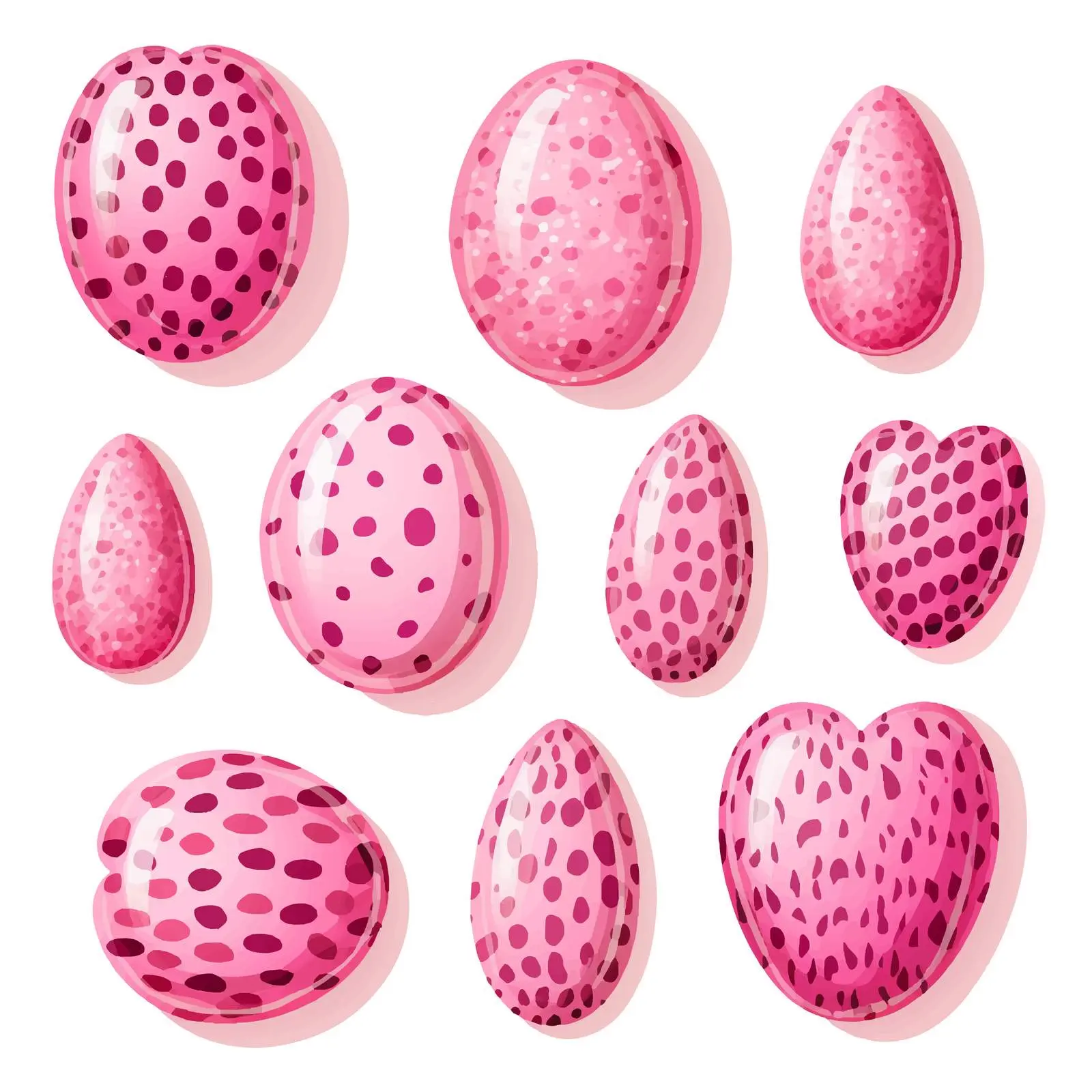 Modern Pink Easter Elements with Leopard Print — free download from Dotvec