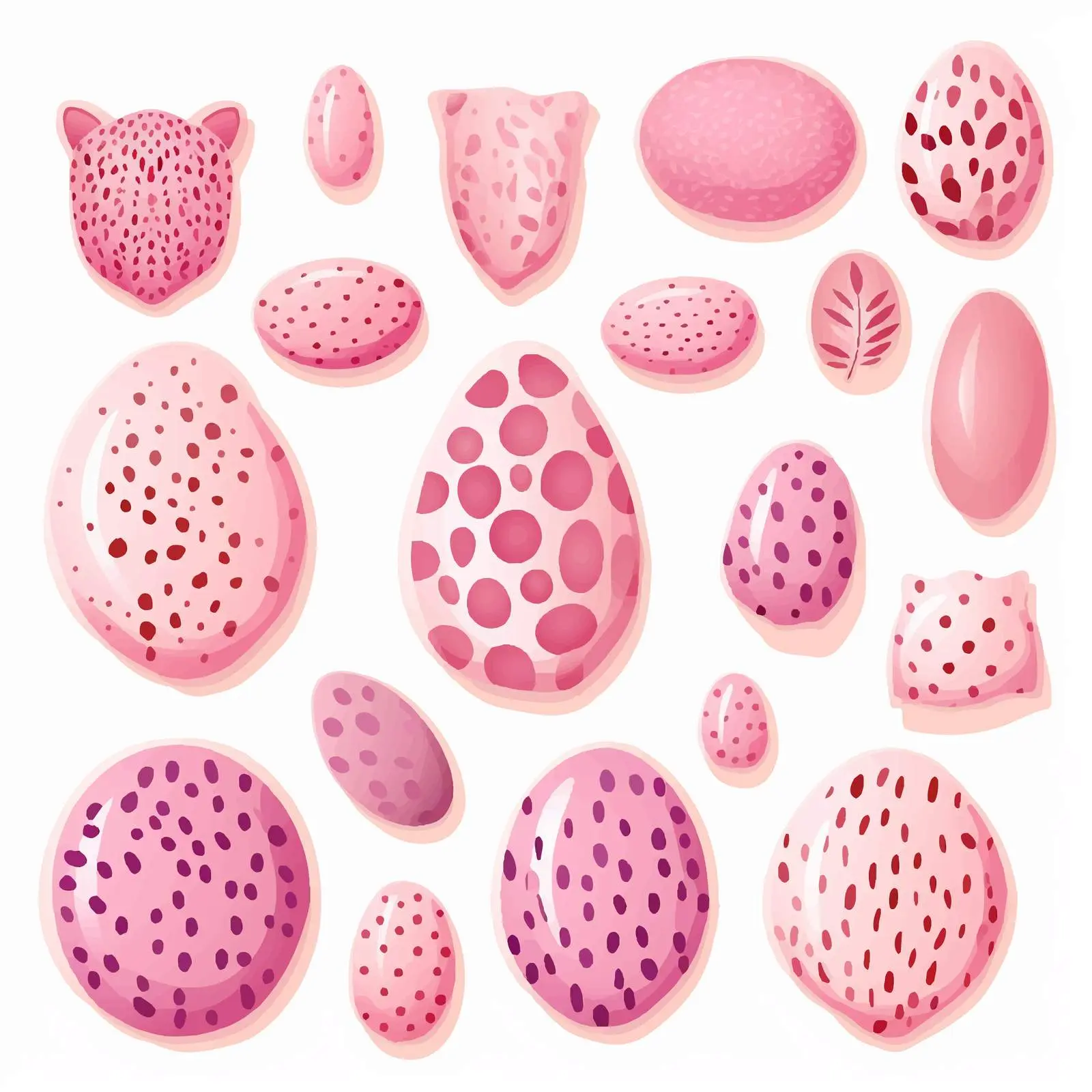 Pink Easter Elements with Leopard Print Design — free download from Dotvec