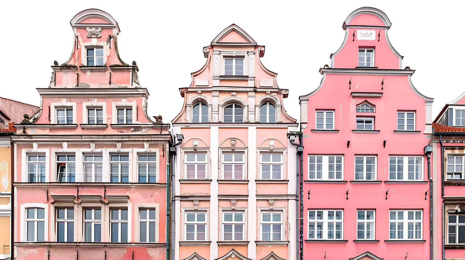 Pink Old Building in Gdansk, Poland — free download from Dotvec