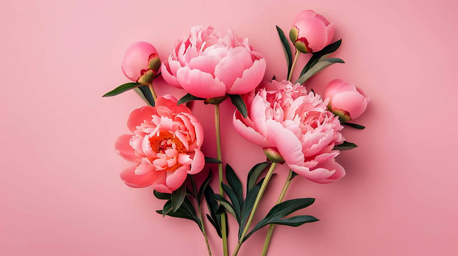 Elegant Pink Peony Bouquet on Pastel Background — free download from Dotvec