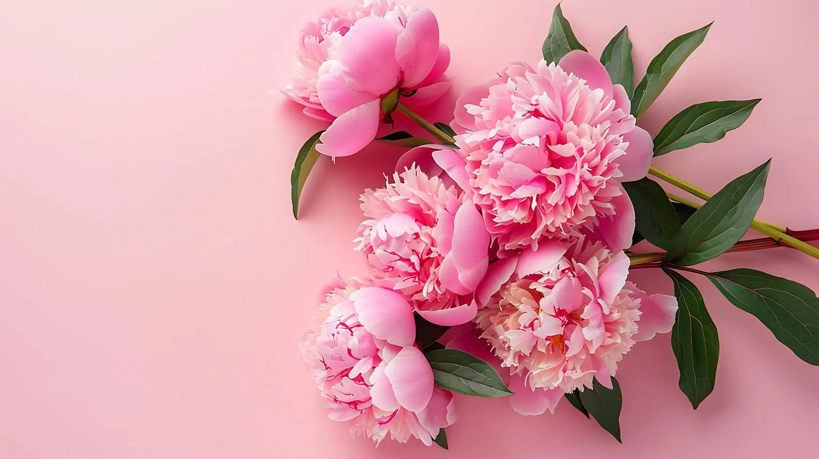 Elegant Pink Peony Flowers Bouquet on Pastel Background — free download from Dotvec