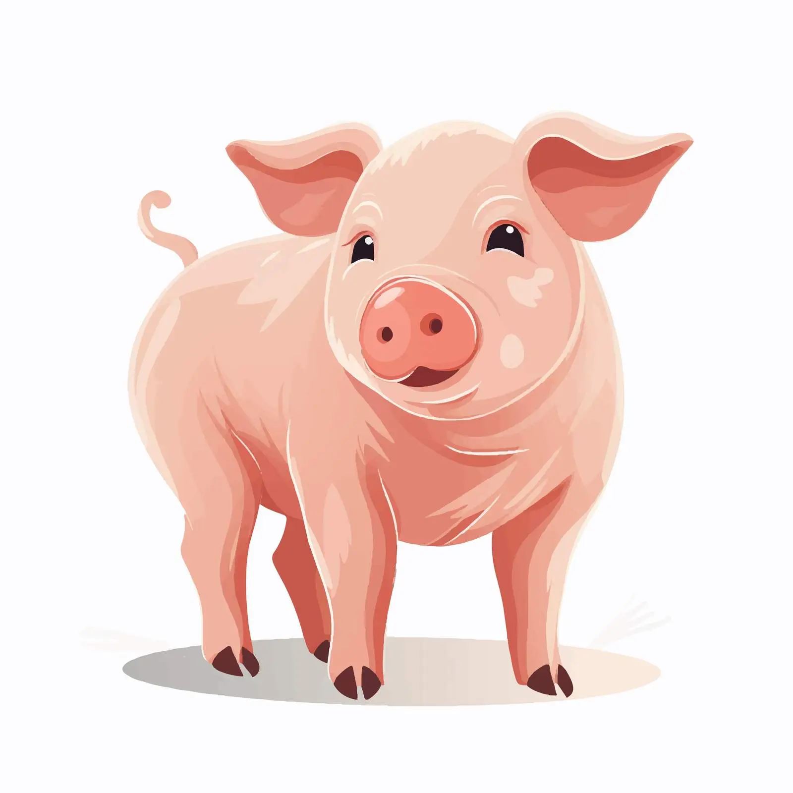 Pink Piglet Isolated on White Background — free download from Dotvec