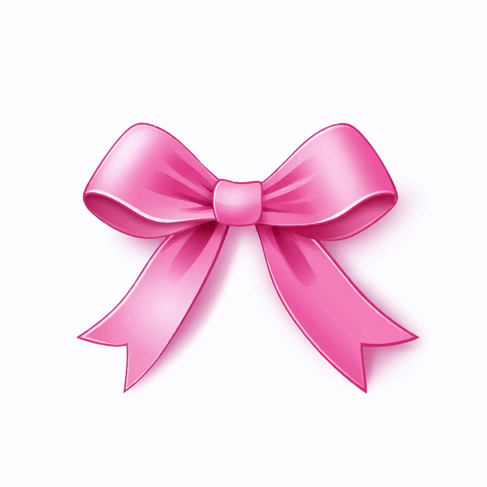 Pink Ribbon Vector Illustration on White Background — free download from Dotvec